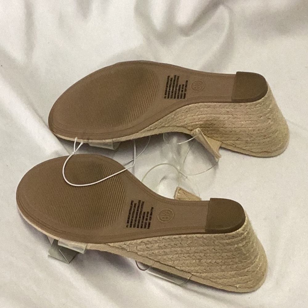 Women's Ansel Double Band Open Toe Wedge Heels - a new day - tan - new - Picture 7 of 7